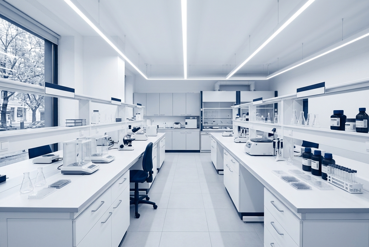 Vista panorámica del interior del laboratorio